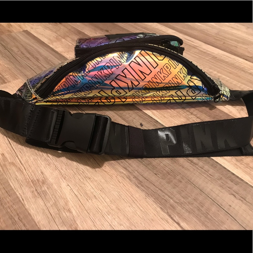 LAST 1 🔥 VS PINK iridescent Bum Bag Logo Fanny - Picture 5 of 6